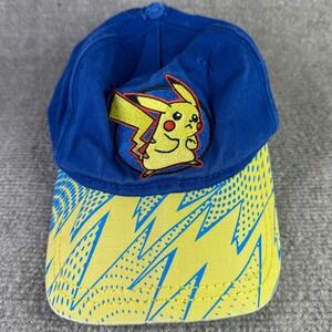 Pokemon Pikachu Hat Youth OSFM Blue Yellow Lightning Snapback